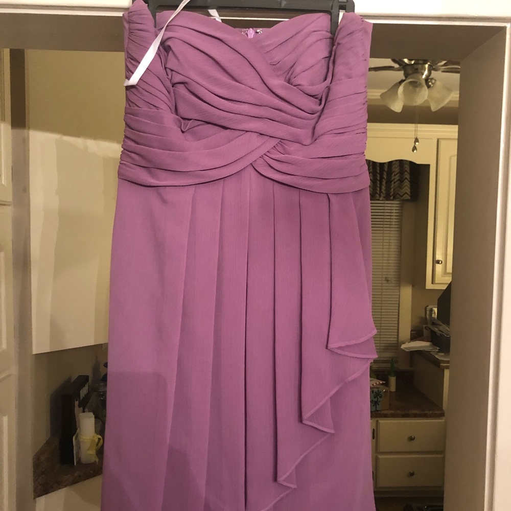 Purple Short Bridesmaid Dress